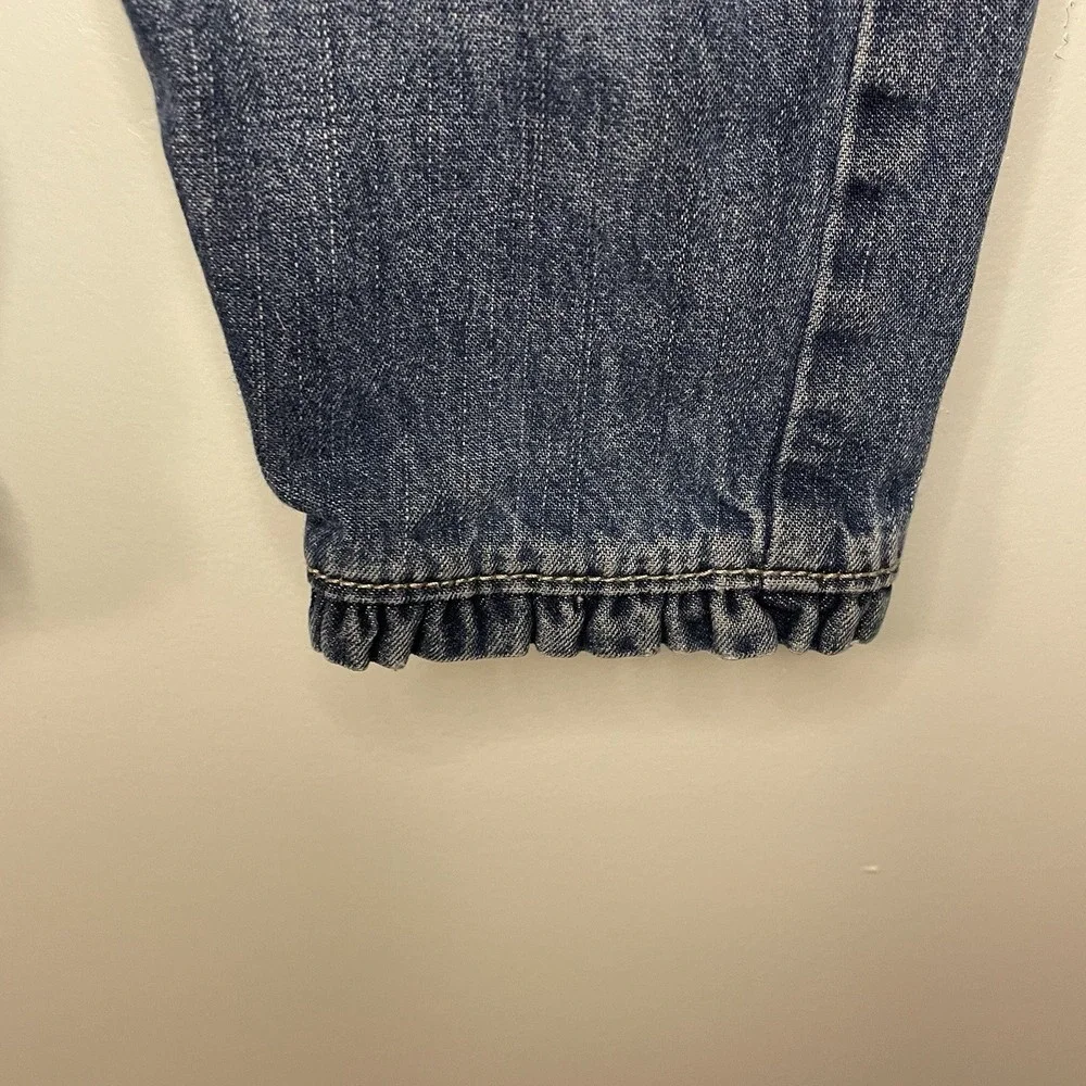 Oshkosh B'Gosh Denim 18m Overalls Rainbow Heart‎ Patch Retro Girly Colorful
